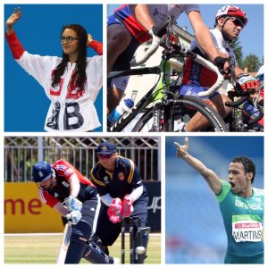 A montage of photos of athletes with intellectual impairments