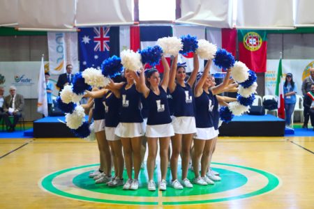 Cheerleaders perform at the Opening Ceremony of the 2017 World Intellectual Impairment Sport World Basktbetall Championships