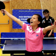 A table tennis player with an intellectual impairment